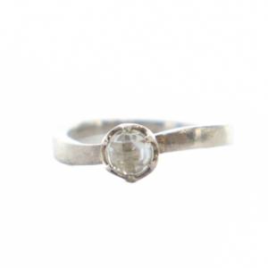 4℃ 指輪 リング アクセサリー Silver925 ラインストーン ロゴ 12号 シルバー色 GY11 /MQ