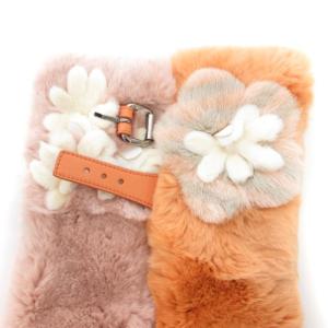 FENDI ティペット オリラグ ラビットファー ピンク オレンジ