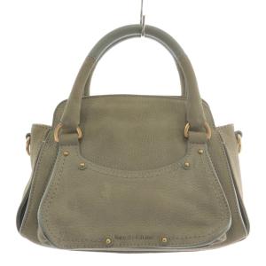 ハンドバッグ ショルダー 2WAY レザー ロゴ グレー /XZ GY11