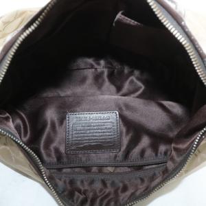 COACH ハンドバッグ ショルダー 2WAY キャンバス レザー シグネチャー 総柄 ロゴ ベージュ 茶色 ブラウン