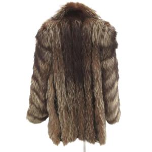SAGA FOX ROYAL 金サガ ファーコート 毛皮 フォックス ミドル ハーフ丈 ブラウン系 /UO GY18