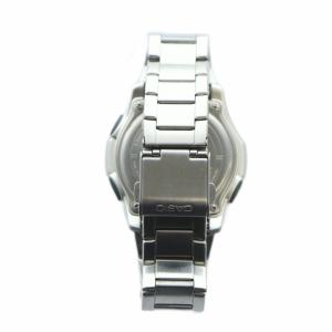 CASIO ウェーブセプター 腕時計 ウォッチ タフソーラー カレンダー付き ロゴ 白文字盤 シルバー色 GY18