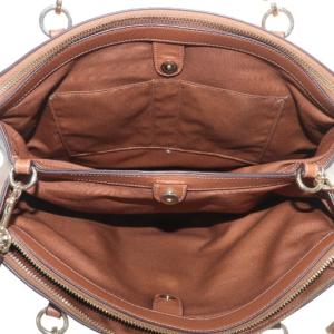 COACH トートバッグ ショルダー 2WAY レザー ロゴ ゴールド金具 茶色 ブラウン F36606 /XZ GY11
