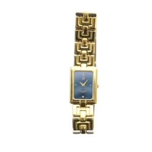 GIVENCHY 腕時計 ウォッチ クォーツ スクエア ロゴ 青文字盤 ゴールド色 GY18 /MQ