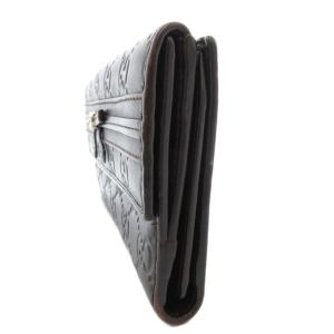 GUCCI 256933 Wホック グッチシマ 二つ折り長財布 ウォレット 小銭入れあり レザー リボン 茶 ダークブラウン