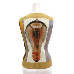 PLEATS PLEASE ISSEY MIYAKE イッセイミヤケ ベスト 3 プリーツ加工 ベージュ