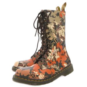 FALL FLORAL TALL 14 EYE POINTED TOE CERY ロングブーツ サイドジップ