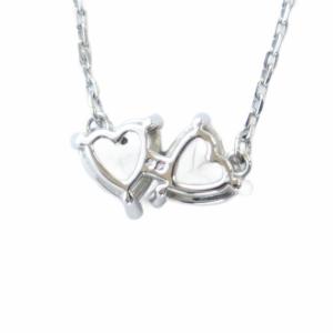SWAROVSKI ネックレス アクセサリー ラインストーン ハート シルバー色 GY18 /MQ