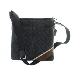 70494 ショルダーバッグ 斜めがけ PVC レザー ロゴ シグネチャー 黒 ブラック GY18 /MQ