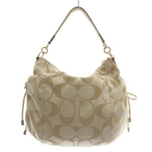 COACH ハンドバッグ ショルダー 2WAY キャンバス シグネチャー 総柄 ロゴ ベージュ 15319 /XZ