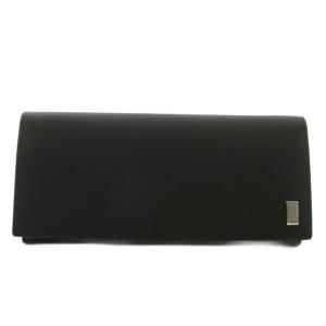 長財布 二つ折り レザー ロゴ シルバー金具 黒 ブラック /XZ GY11