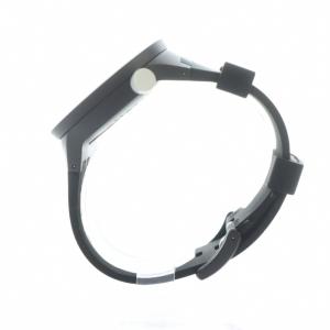 SWATCH 腕時計 ウォッチ クォーツ ラウンド ラバーベルト スケルトン 黒 ブラック GY11 /MQ