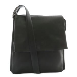 ショルダーバッグ レザー フラップ マグネット 黒 ブラック /XZ GY11