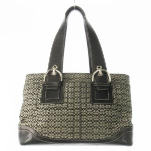 トートバッグ キャンバス レザー 革 ミニシグネチャー ロゴ 黒 ブラック F10928 /CK20 GY11