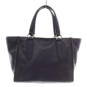 COACH ミニ クロスビー キャリーオール ハンドバッグ レザー ロゴ ゴールド金具 紫 パープル 33537 /XZ