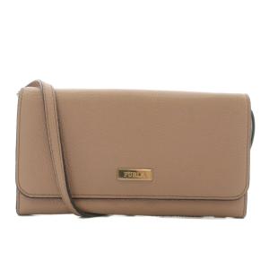 ショルダーウォレット 長財布 二つ折り レザー ロゴプレート ゴールド金具 ピンク /XZ GY18