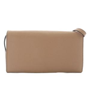 FURLA ショルダーウォレット 長財布 二つ折り レザー ロゴプレート ゴールド金具 ピンク /XZ GY18