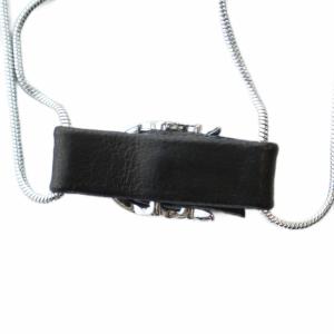 Christian Dior チョーカー ネックレス アクセサリー ロゴ ラインストーン シルバー色 GY11 /MQ OH