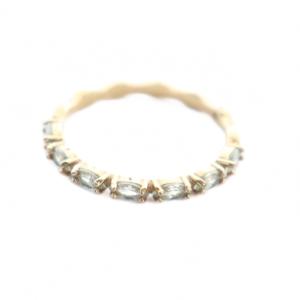 指輪 リング ラインストーン ロゴ 刻印 52 10号 ゴールド色 GY18 /MQ