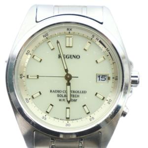 H415-S057515 REGUNO レグノ 腕時計 ウォッチ ソーラー カレンダー付き シルバー色