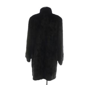 SAGA MINK 銀サガ 毛皮コート ブラックミンクファー 総裏地 ミドル ロゴ 15 XXL 黒 ブラック GY18 /MQ