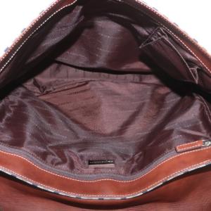 Aquascutum ショルダーバッグ レザー チェック柄 マグネット 茶色 ブラウン /XZ GY18