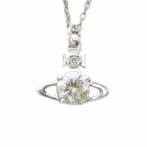 ネックレス オーブ クリスタル シルバーカラー