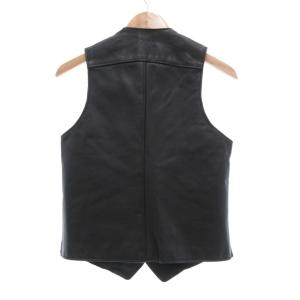 Schott 424V LEATHER VEST バイカーズベスト S ブラック