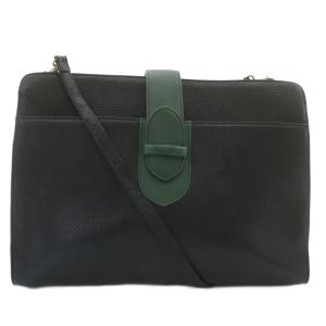 ショルダーバッグ レザー フラップ 紺 ネイビー /XZ GY18