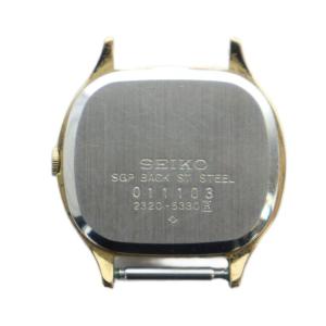 SEIKO 2320-5330 腕時計 ケースのみ ウォッチ クォーツ ローマン ロゴ ゴールド色 GY18 /MQ