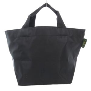 美品 ハンドバッグ ミニ 舟型 ロゴ 黒 ブラック ナイロン /AE GY18