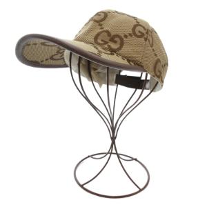 GUCCI ジャンボ GG キャンバス ベースボール キャップ L ベージュ 681264