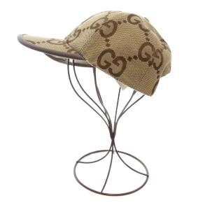 GUCCI ジャンボ GG キャンバス ベースボール キャップ L ベージュ 681264