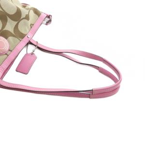 COACH 23772E トートバッグ ハンド キャンバス レザー シグネチャー ロゴ 茶 ブラウン GY18 /MQ
