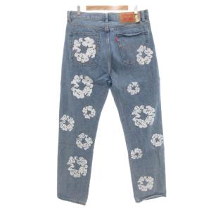 Levi's DENIM TEARS 501 Cotton Wreath Jean Light Wash