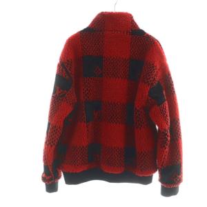 LOUIS VUITTON 24AW ダミエ フリース ジャケット L レッド RM242M