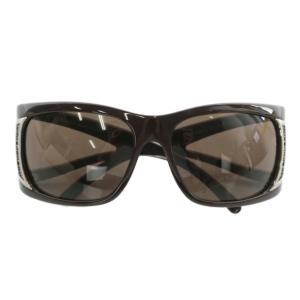 眼鏡 サングラス セルフレーム カラーレンズ ラインストーン 6216-120 茶色 ブラウン 4135-B