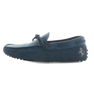 TOD'S フェラーリ Ferrari ゴンミーニ ドライビングシューズ ローファー スエード レザー リボン ロゴ