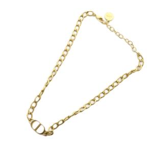 Christian Dior CDロゴ ネックレス ゴールドカラー