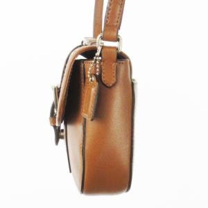 COACH ショルダーバッグ クロスボディ ポシェット レザー 革 フラップ ベルト オックスフォード 茶 ブラウン