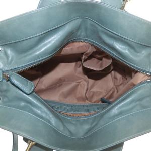 MAX MARA WEEKEND LINE ハンドバッグ トート ショルダー 2WAY レザー ロゴプレート ゴールド金具 グレー /XZ GY18