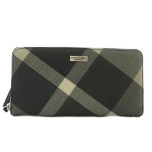 長財布 PVC チェック柄 ブラック