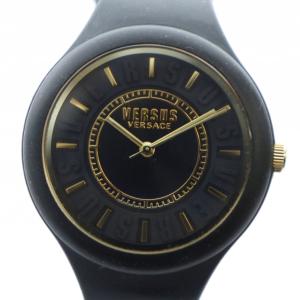 ヴェルサス VERSUS SOQ05 0015 腕時計 ウォッチ クォーツ ライオン ラバーベルト 黒