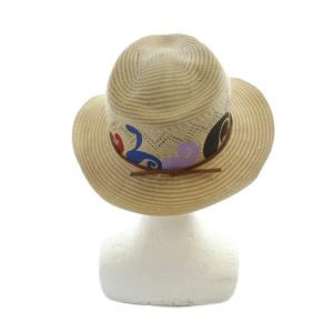 ETRO 麦わら帽子 ストローハット ロゴ 57 ベージュ GY40 /MQ