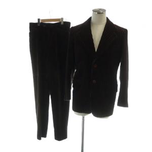 LONDON セットアップ 上下 テーラードジャケット パンツ ジップアップ シングル 長袖 総裏地 ロゴ