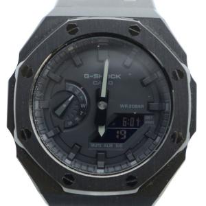 GA-2100 腕時計 クォーツ 黒文字盤 アナデジ カレンダー付き デイト ブラック