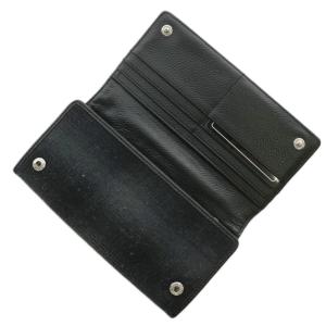 Roen 長財布 二つ折り ウール レザー スカル パッチ 黒 ブラック /XZ GY18