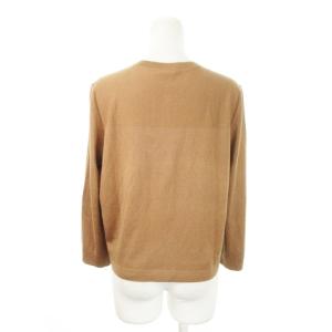 JIL SANDER NAVY カーディガン ニット クルーネック 長袖 シルク 絹 薄手 ワンポイント 大きいサイズ XL