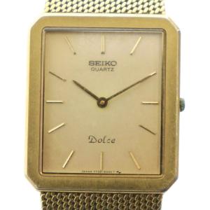 ジャンク品 7730-5000 腕時計 ウォッチ クォーツ ロゴ スクエア ゴールド色 GY18 /MQ