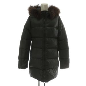 Kappa ダウンコート ジャケット アウター ナイロン ラクーンファー ミドル フード ジップアップ